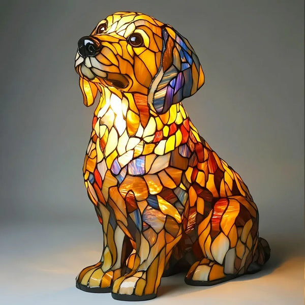 Henkinen Lys Kultaennretriever-patsas