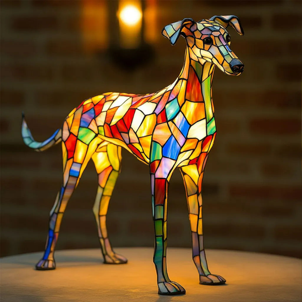 Sateenkaarilasi Greyhound-lamppu